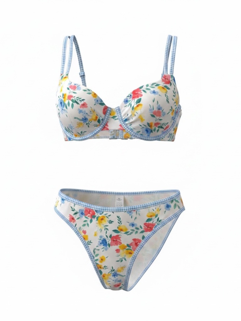 wild fable Floral Bikini Set in White, Pink, Yellow & Blue